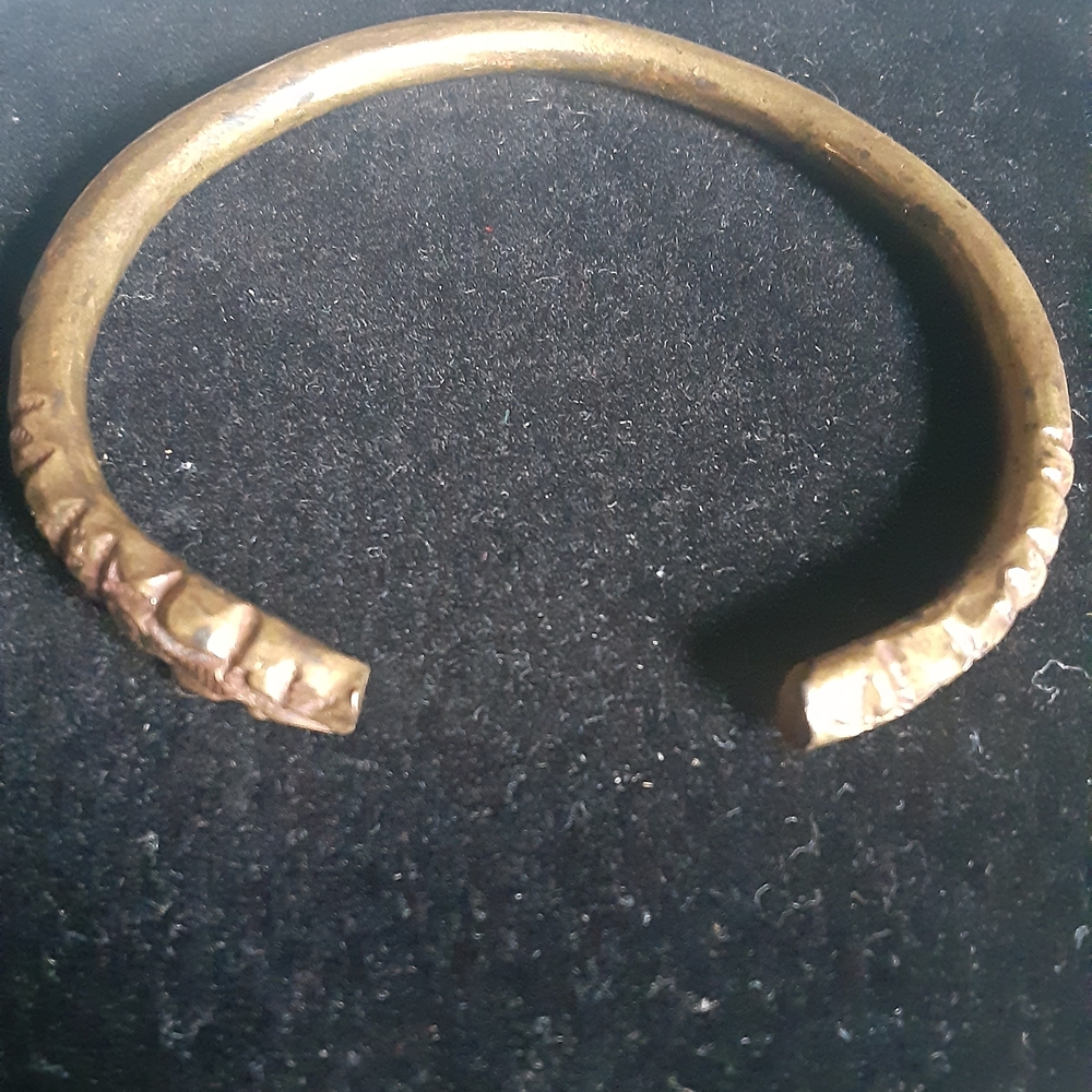 Textured Gold-Tone Open Cuff Bracelet